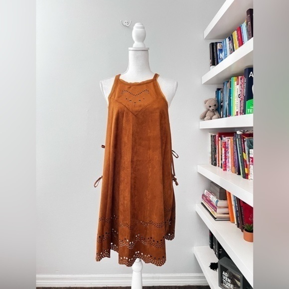 Muche Muchette brown suede Dress one size - Picture 1 of 11